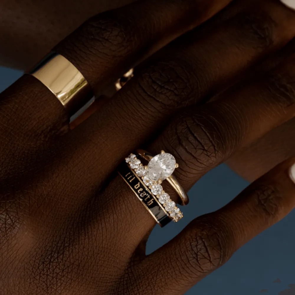 Til Death® Black Enamel Band - 4mm sold by Marrow Fine product image thumbnail 2