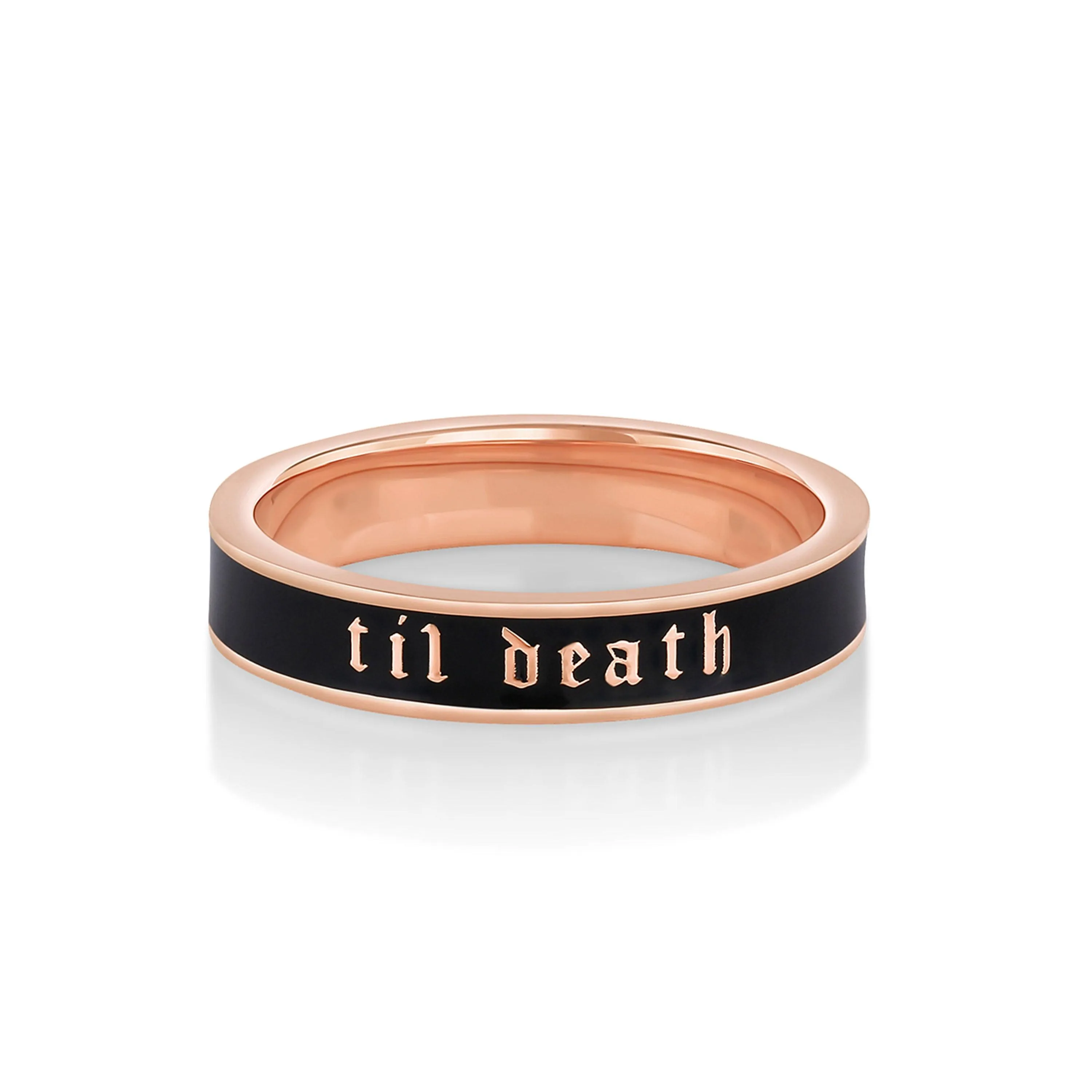 Til Death® Black Enamel Band - 4mm sold by Marrow Fine product image thumbnail 5