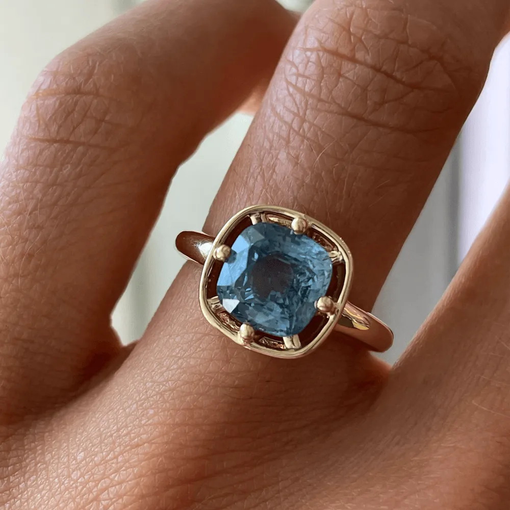 3.07ct Teal Sapphire Georgia Solitaire sold by Marrow Fine product image thumbnail 3