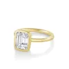 The Roxy Bezeled Emerald Cut Engagement Ring sold by Marrow Fine