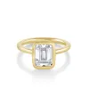 The Roxy Bezeled Emerald Cut Engagement Ring sold by Marrow Fine