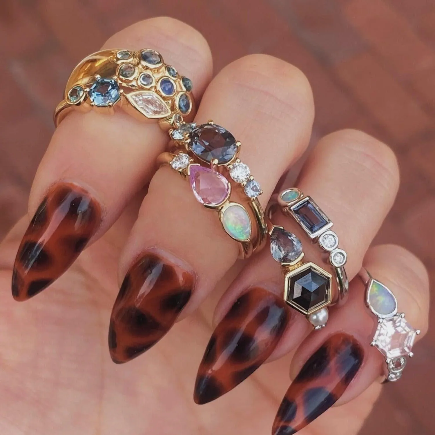 0.96tcw Montana Sapphire Tessera Cigar Band sold by Marrow Fine product image thumbnail 4