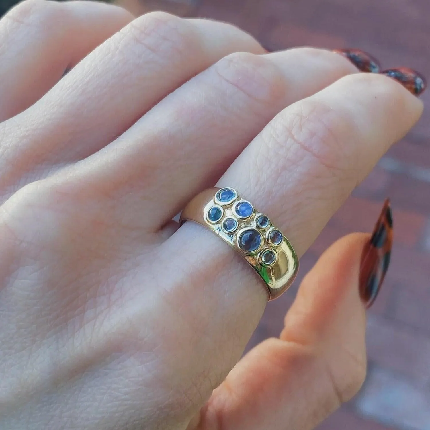 0.96tcw Montana Sapphire Tessera Cigar Band sold by Marrow Fine product image thumbnail 2