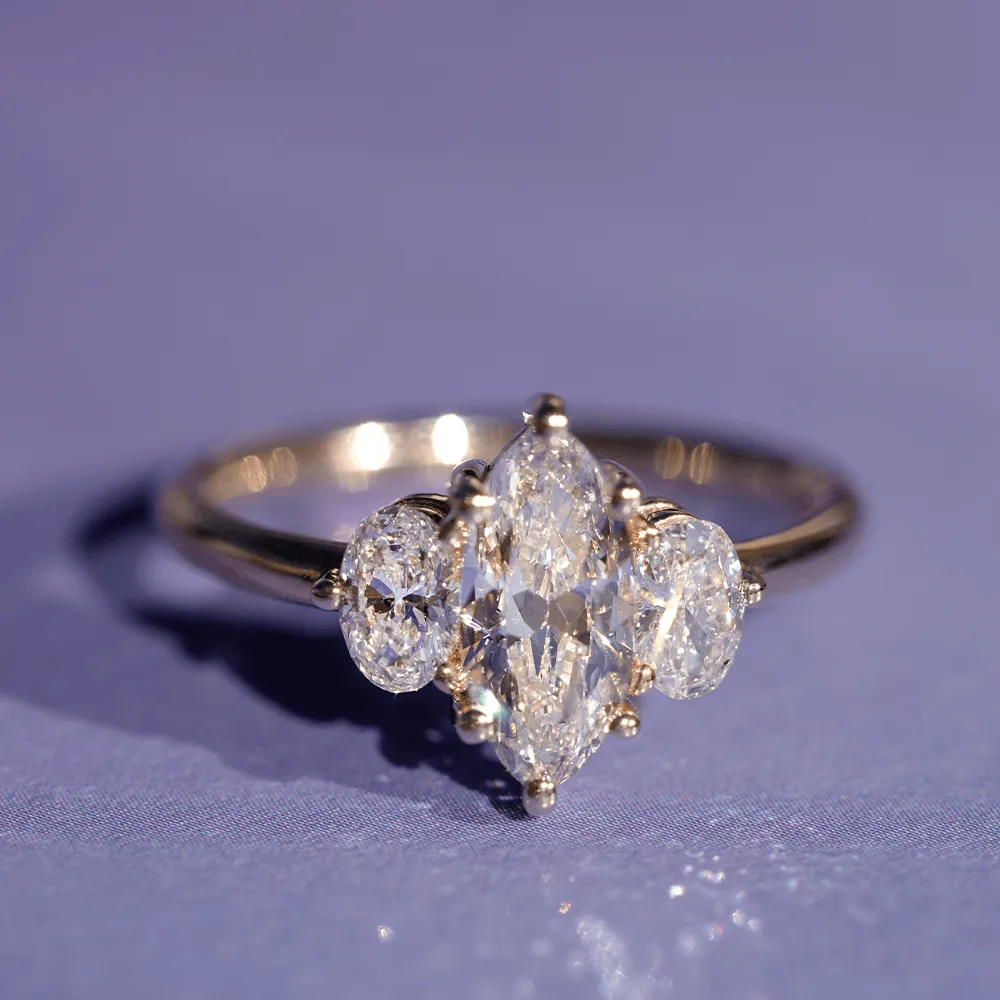 1ct White Diamond Moval Elspeth Engagement Ring sold by Marrow Fine product image thumbnail 3