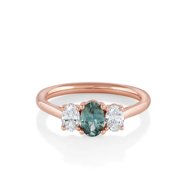 .60ct Montana Sapphire Three-Stone Ring sold by Marrow Fine