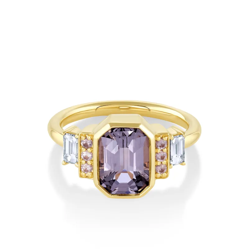 2.30ct Emerald Cut Lavender Spinel Ring sold by Marrow Fine