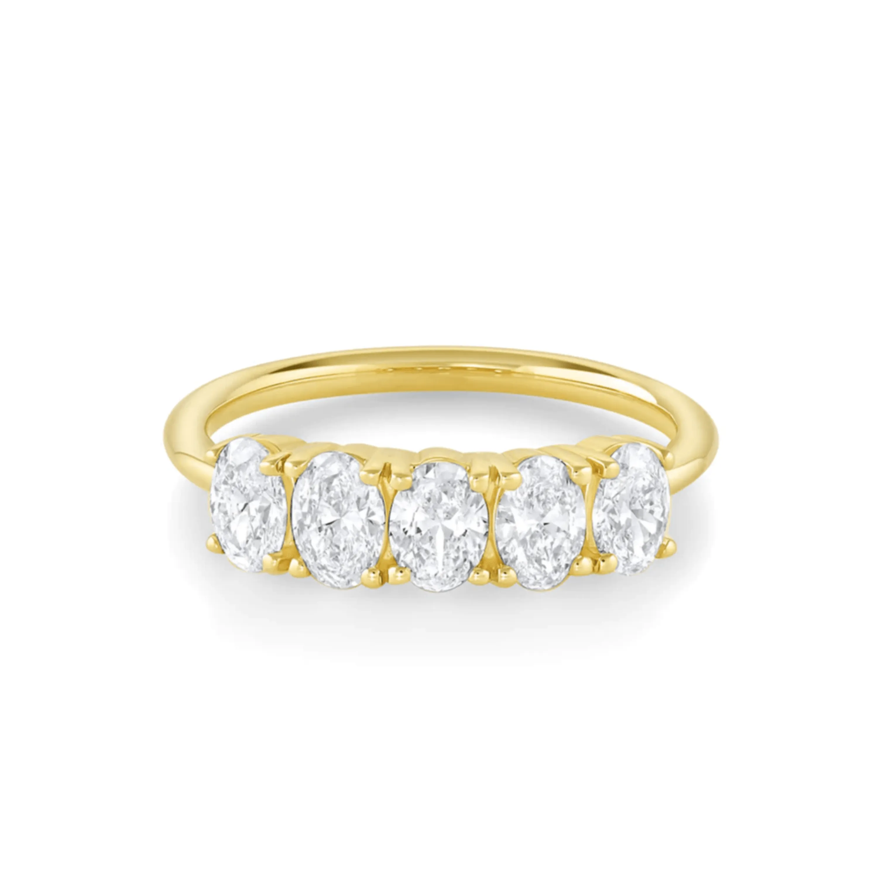 White Diamond Olivia Oval Stacking Band sold by Marrow Fine