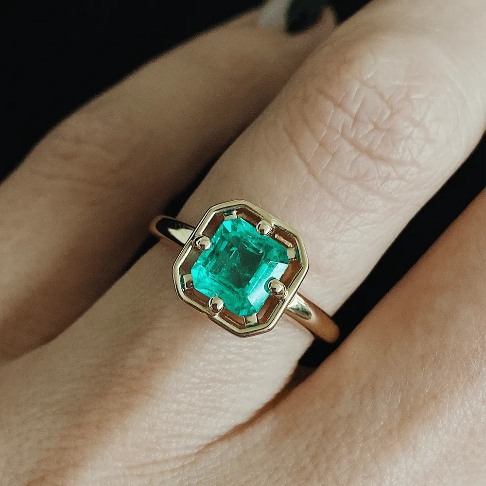 1.28ct Emerald Georgia Ring sold by Marrow Fine product image thumbnail 4