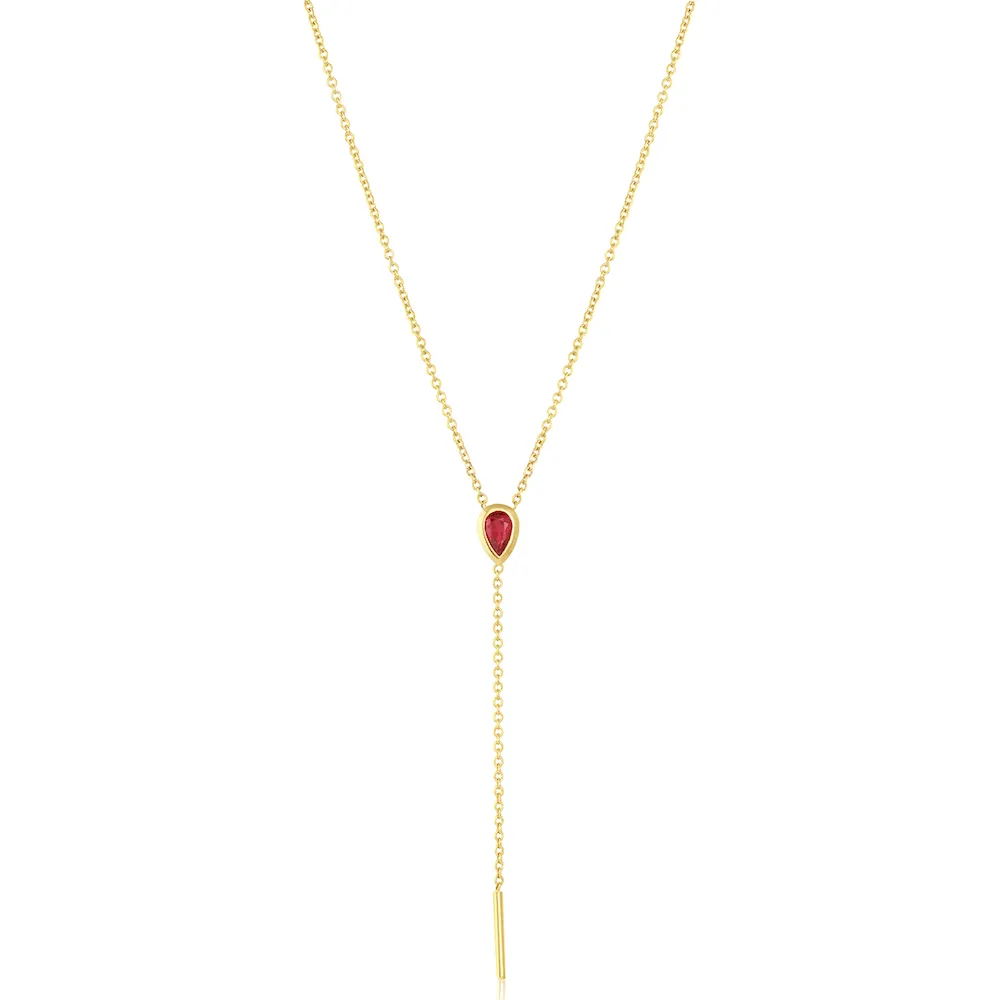 Ruby Stillwater Lariat sold by Marrow Fine