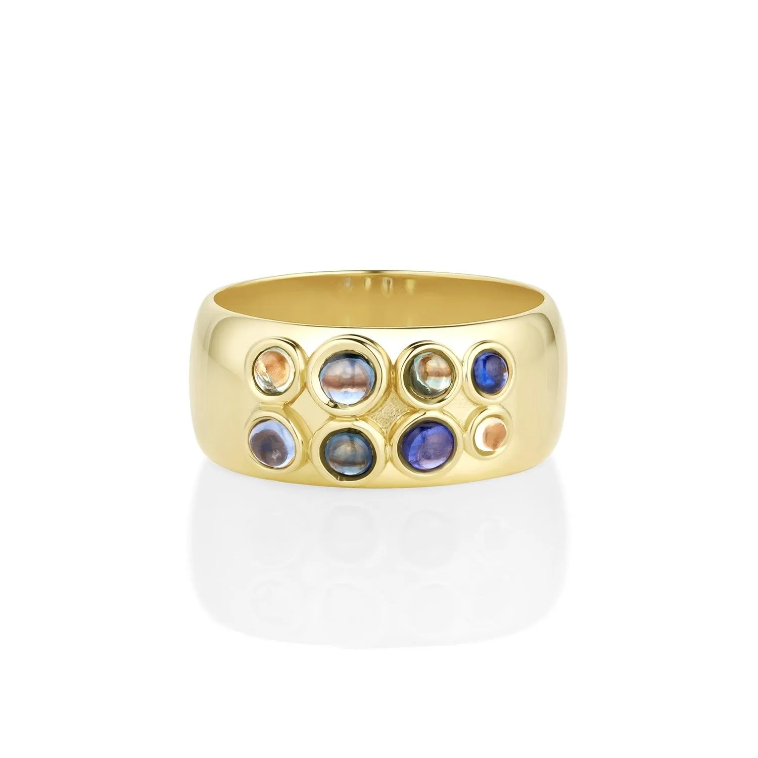 1.03tcw Montana Sapphire Tessera Cigar Band sold by Marrow Fine