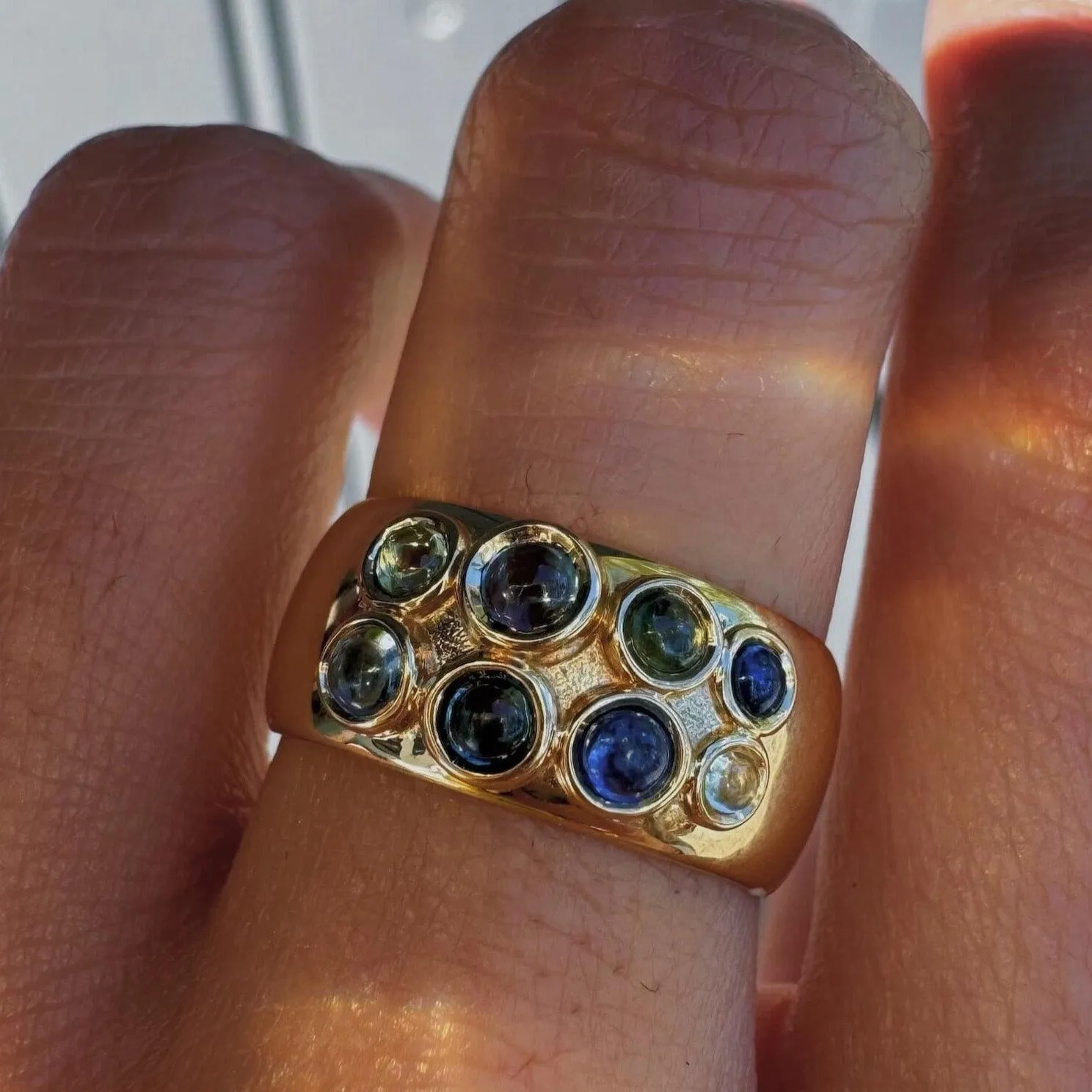 1.03tcw Montana Sapphire Tessera Cigar Band sold by Marrow Fine product image thumbnail 2