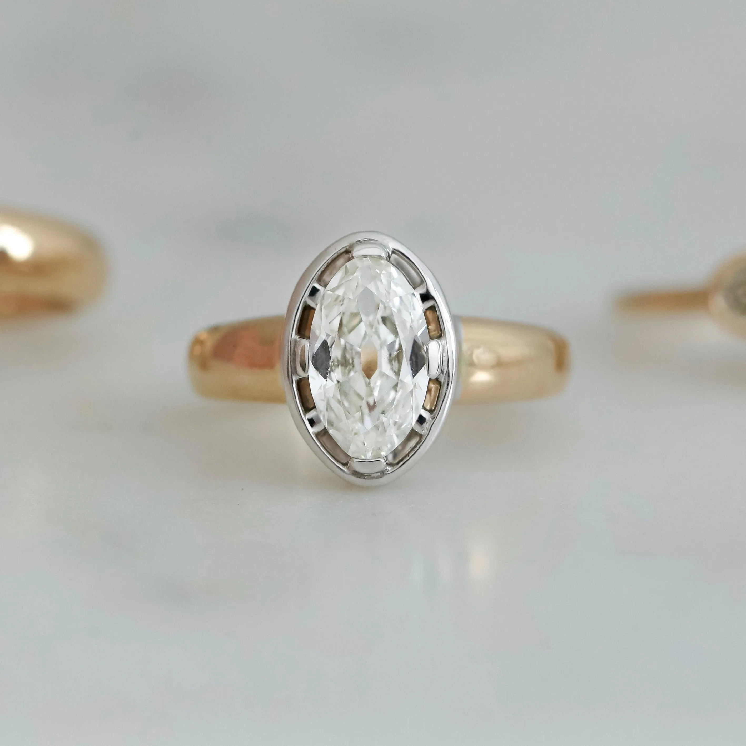 White Diamond Moval Georgia Engagement Ring sold by Marrow Fine product image thumbnail 4
