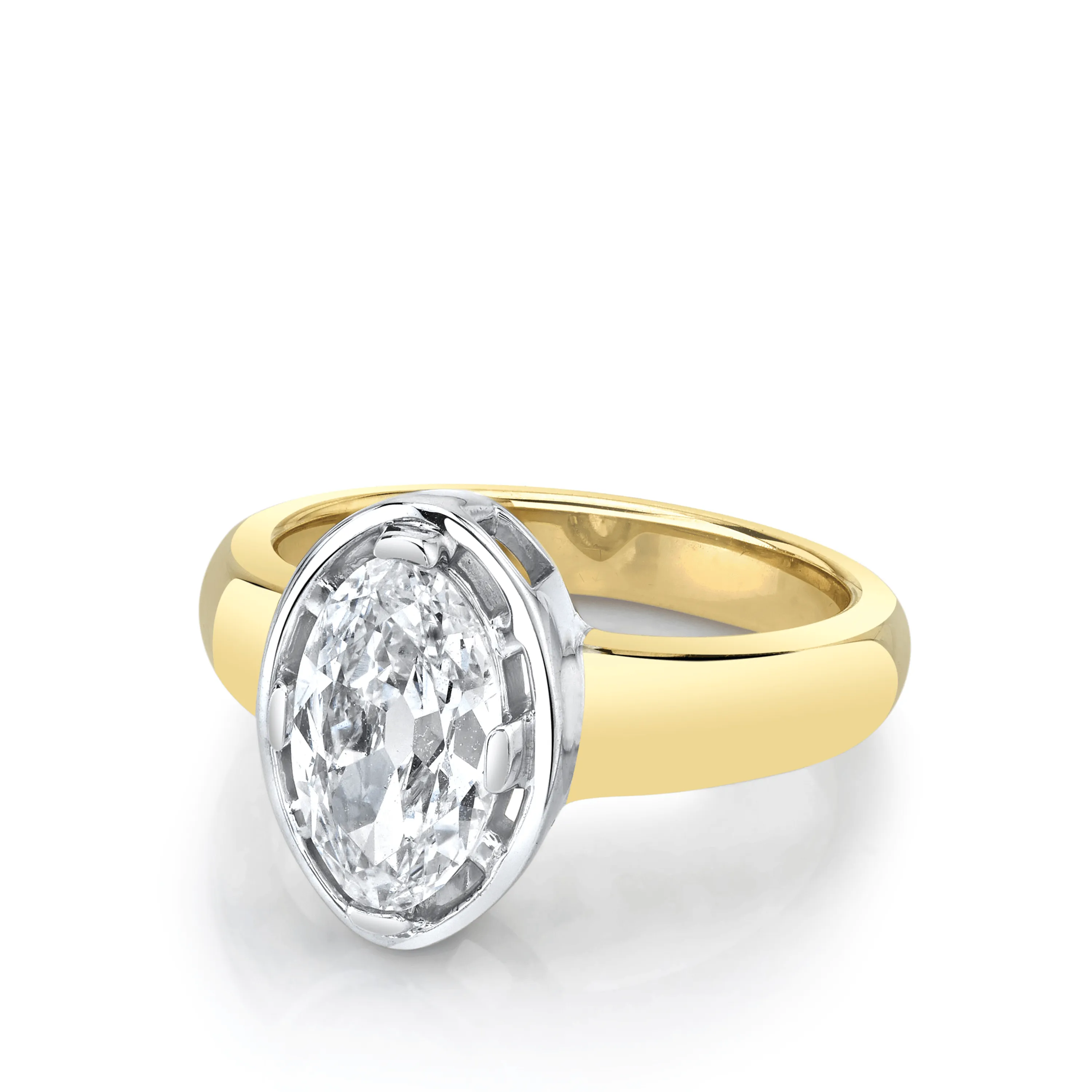 White Diamond Moval Georgia Engagement Ring sold by Marrow Fine product image thumbnail 2
