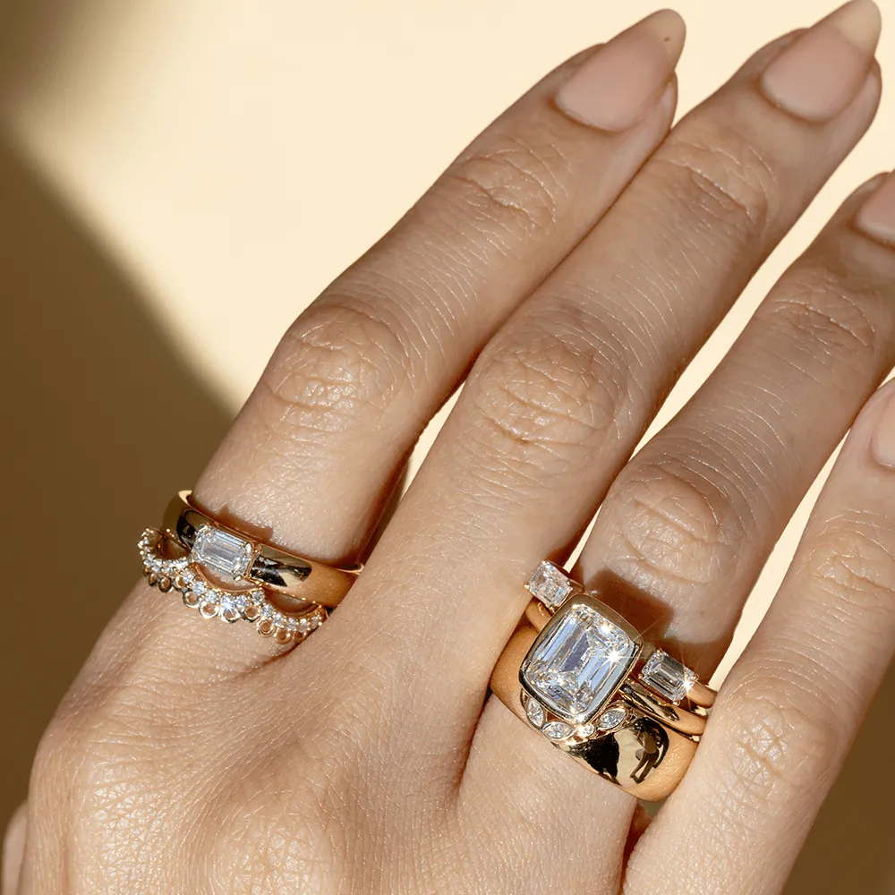 The Elodie Emerald Cut Engagement Ring sold by Marrow Fine product image thumbnail 5