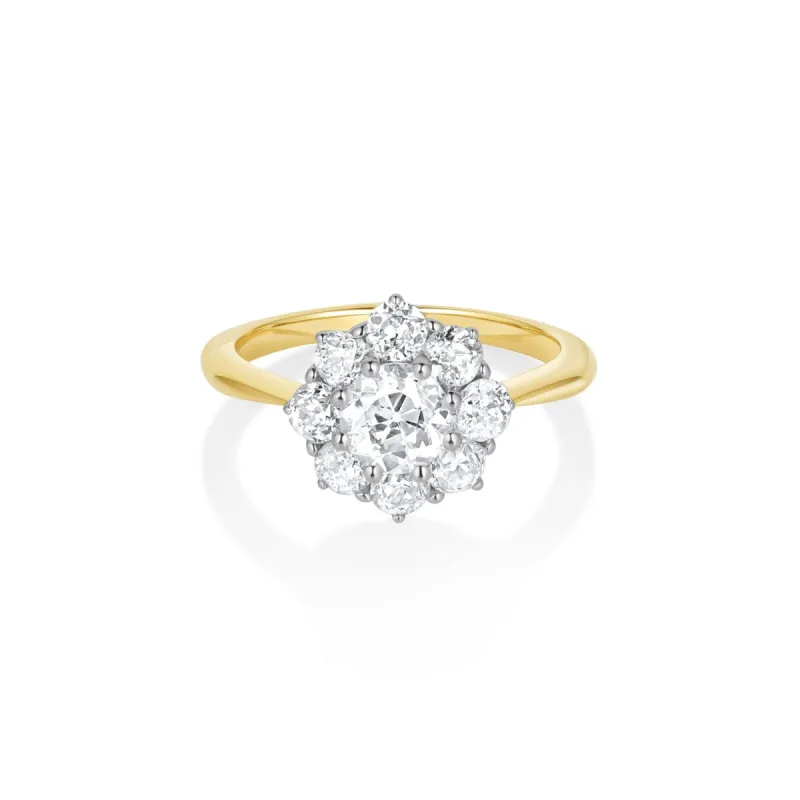 .77ct White Diamond Two-Tone Petal Ring sold by Marrow Fine