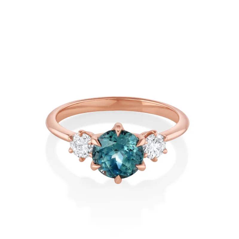 1.8ct Montana Sapphire Maude Engagement Ring made by Marrow Fine