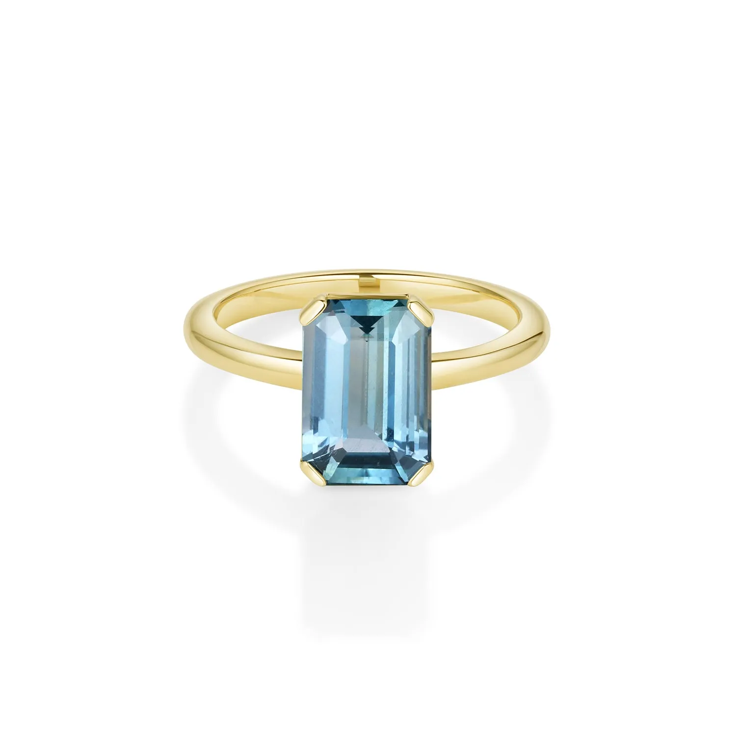 3.42ct Sapphire Emerald Cut Ring sold by Marrow Fine