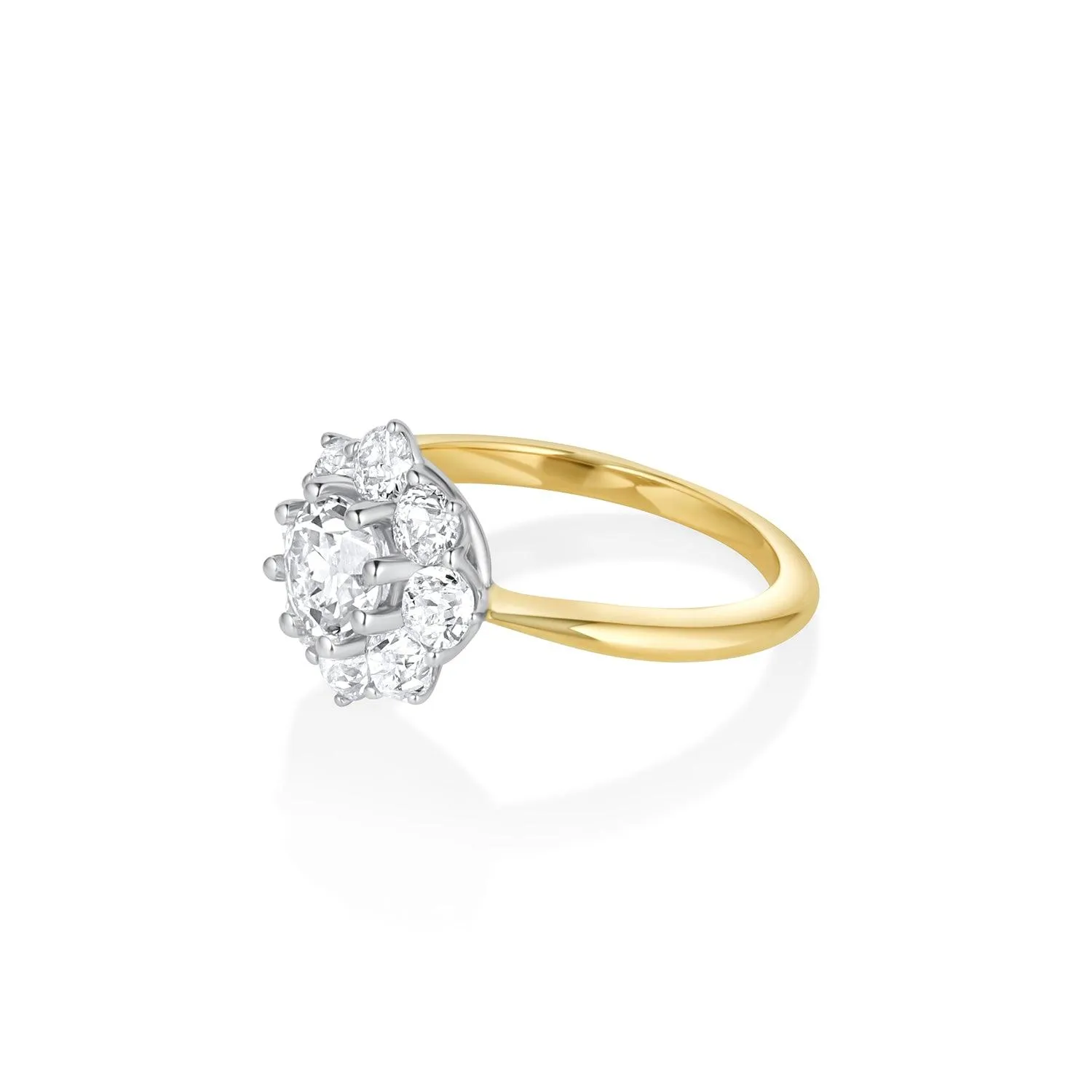 .77ct White Diamond Two-Tone Petal Ring sold by Marrow Fine product image thumbnail 2