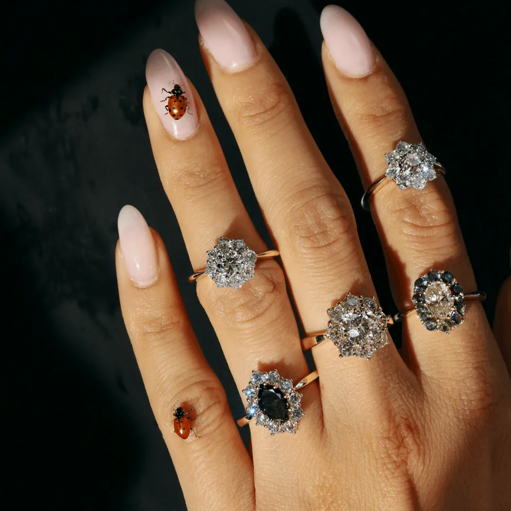 .77ct White Diamond Two-Tone Petal Ring sold by Marrow Fine product image thumbnail 3