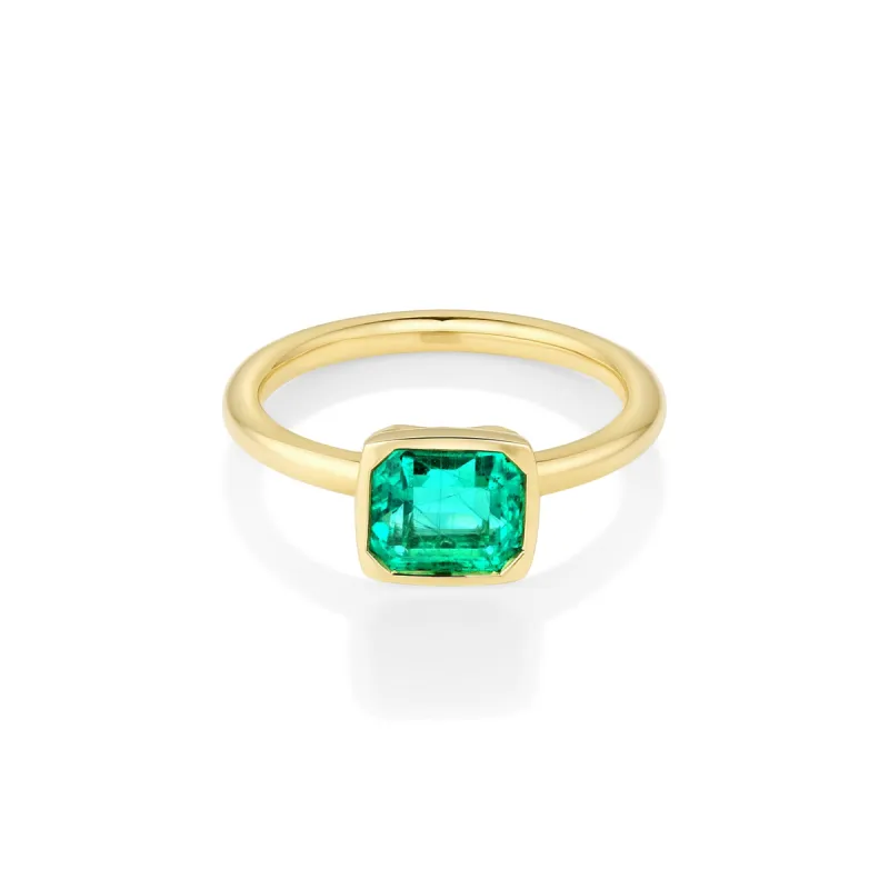 1.58ct Emerald East/West Roxy Ring sold by Marrow Fine