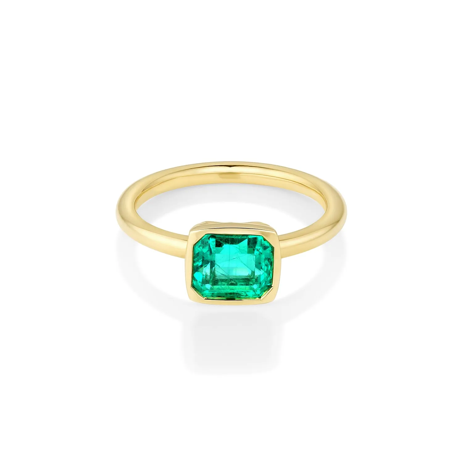 1.58ct Emerald East/West Roxy Ring sold by Marrow Fine