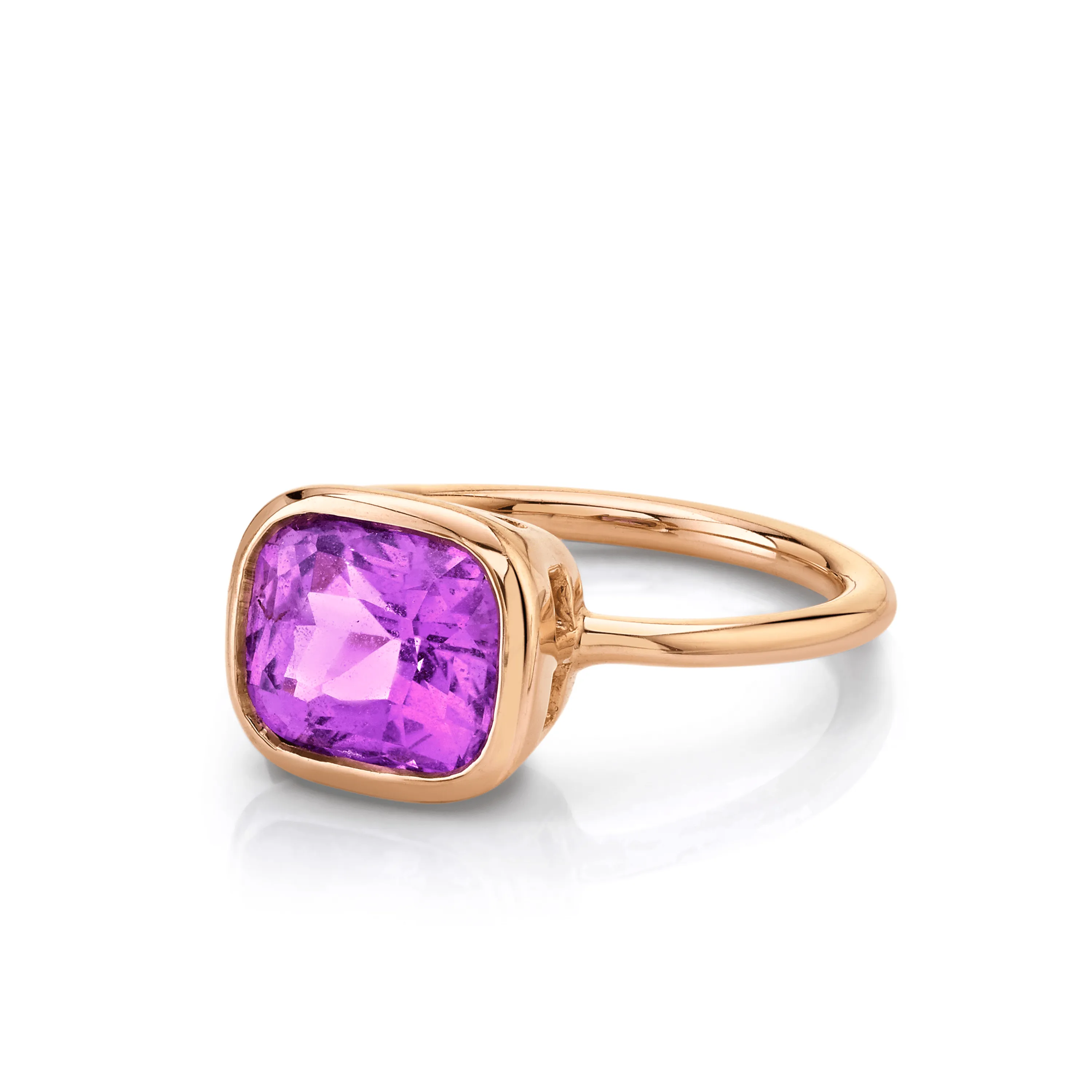 Pink Sapphire Bezel Solitaire sold by Marrow Fine product image thumbnail 2