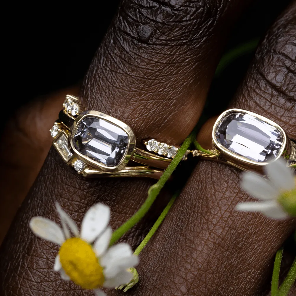 Grey Spinel Bezel Ring sold by Marrow Fine product image thumbnail 3