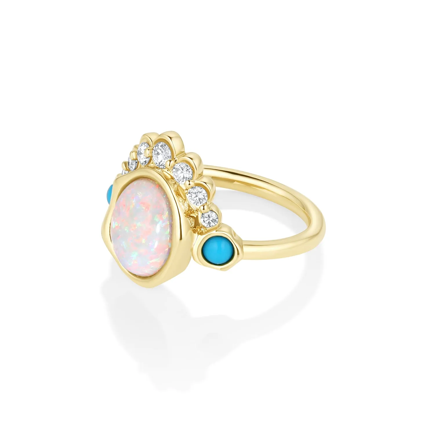 The Mary Opal Abstract Bezel Ring sold by Marrow Fine product image thumbnail 3