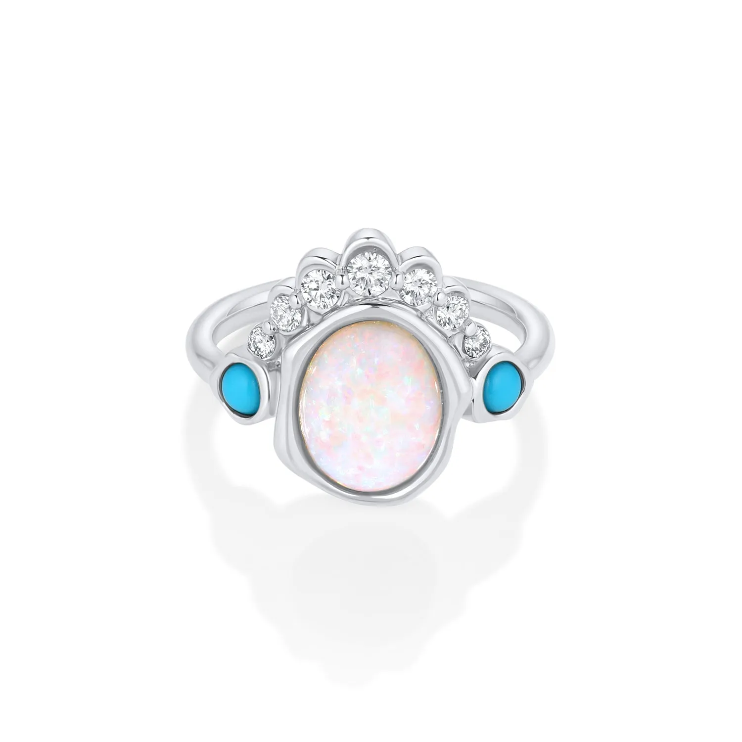 The Mary Opal Abstract Bezel Ring sold by Marrow Fine product image thumbnail 5