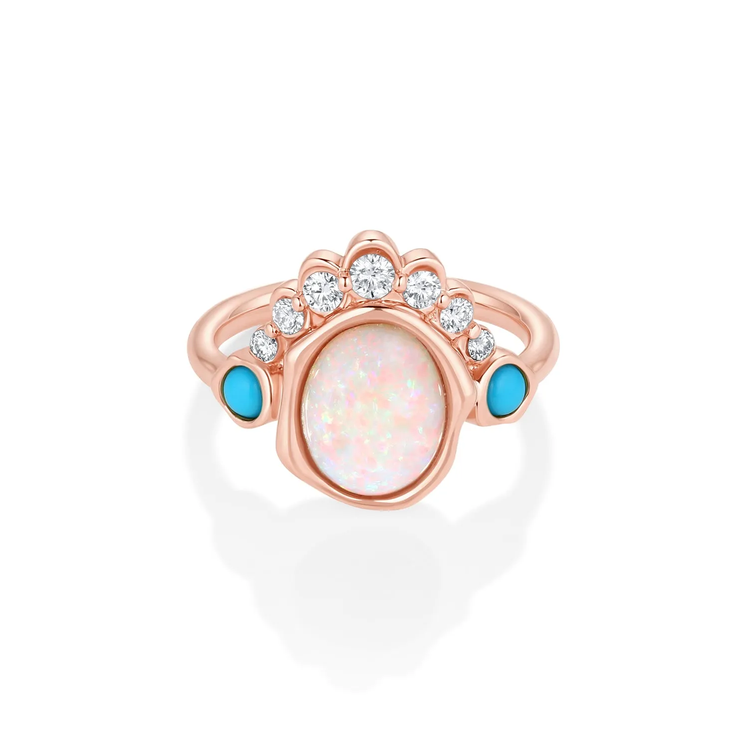 The Mary Opal Abstract Bezel Ring sold by Marrow Fine product image thumbnail 4