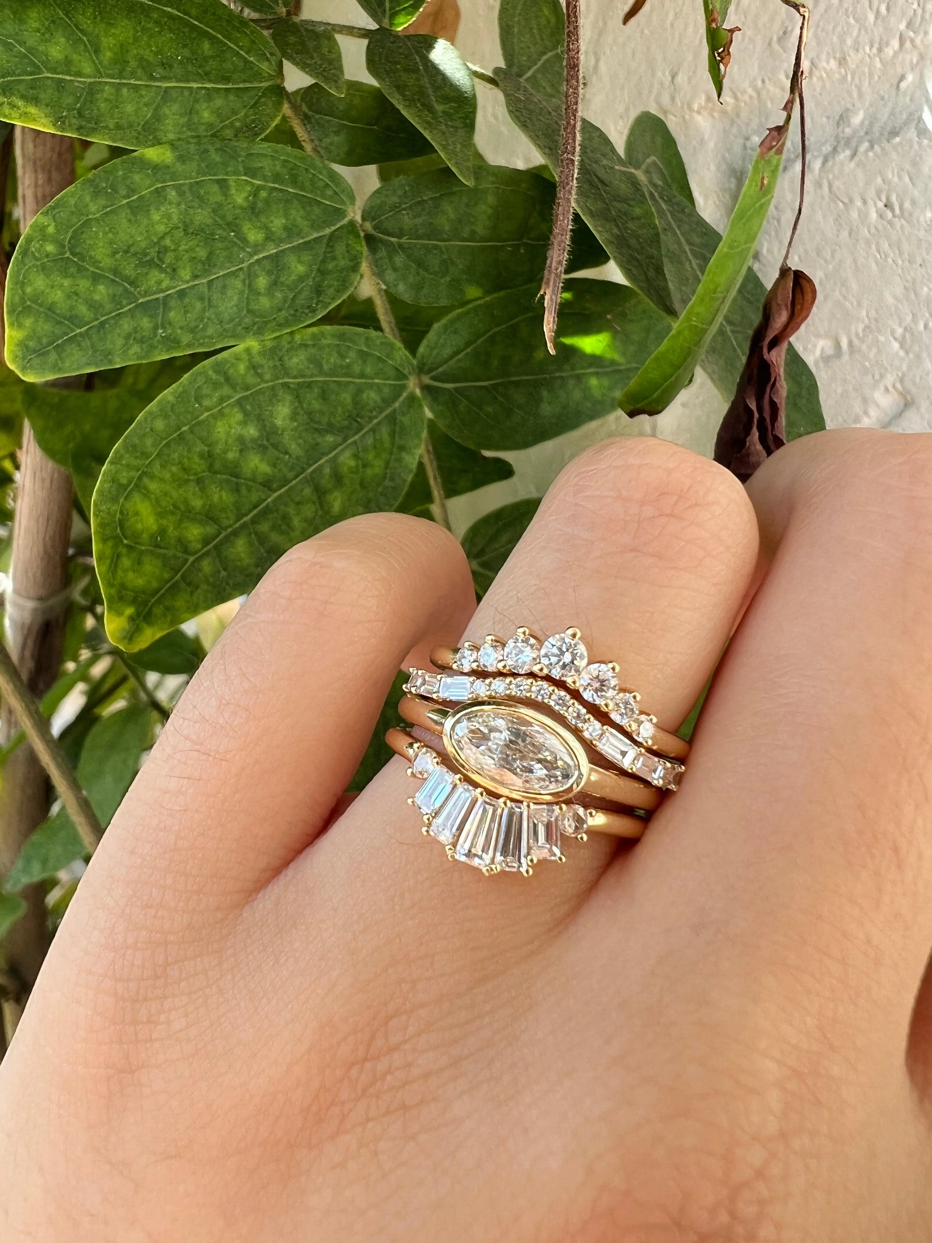 .57ct White Diamond Moval Engagement Ring sold by Marrow Fine product image thumbnail 4