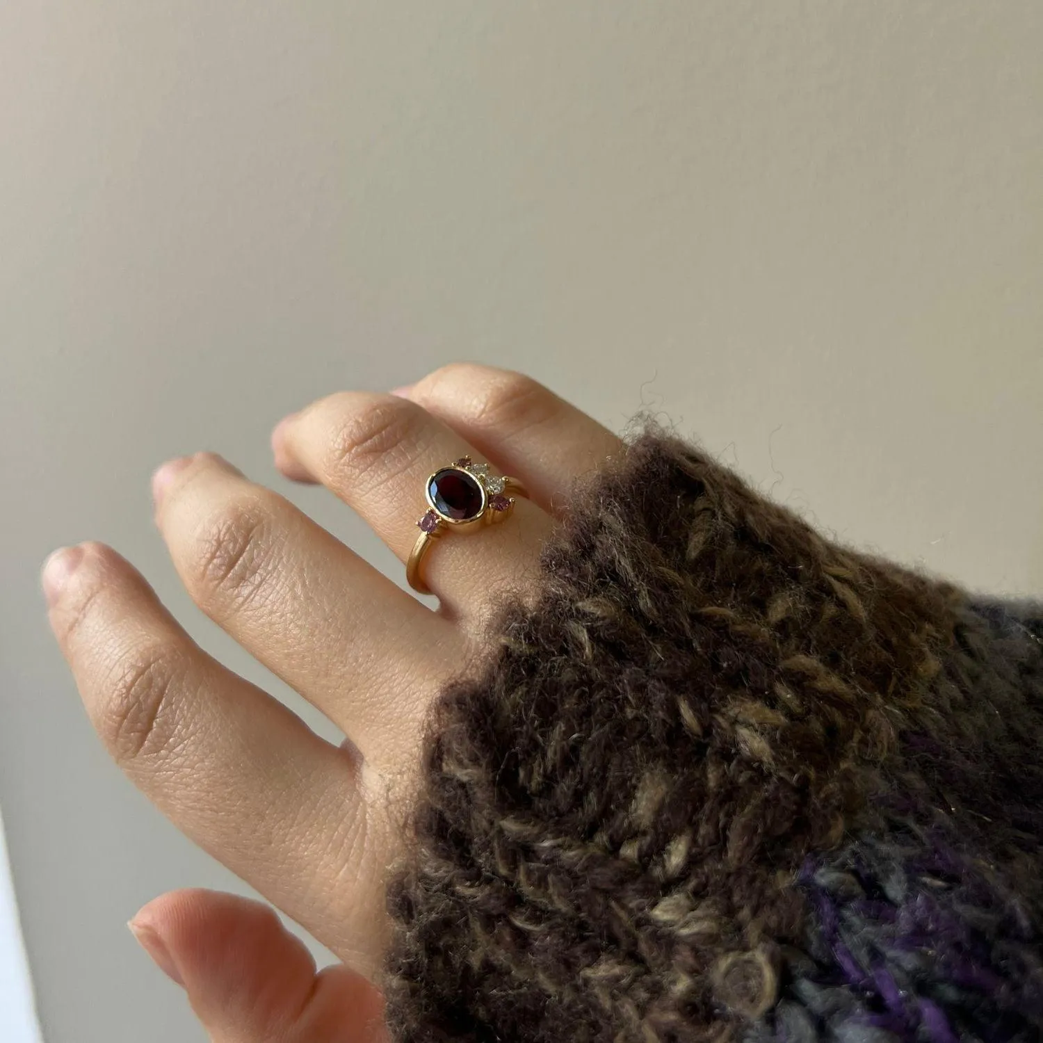 Garnet Spray Ring sold by Marrow Fine product image thumbnail 3