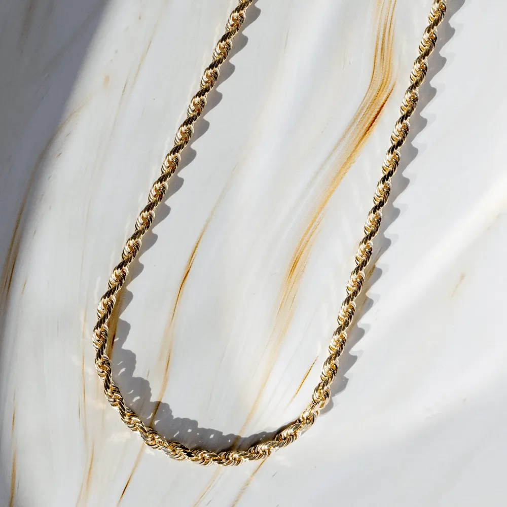 4.5mm Unisex Rope Chain sold by Marrow Fine product image thumbnail 5