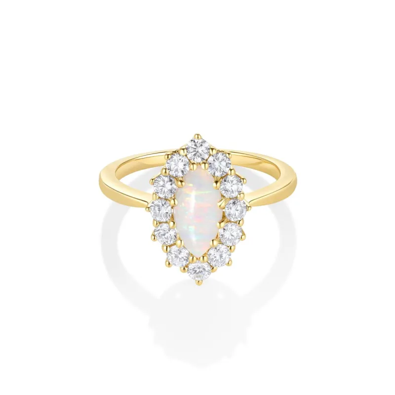 0.71ct Opal .80ct Diamond Petals sold by Marrow Fine