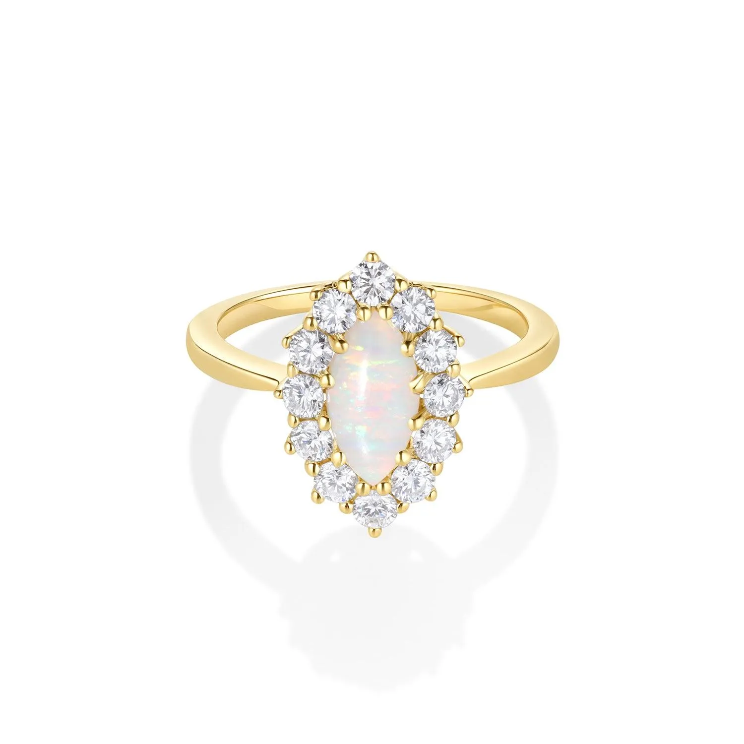 0.71ct Opal .80ct Diamond Petals sold by Marrow Fine