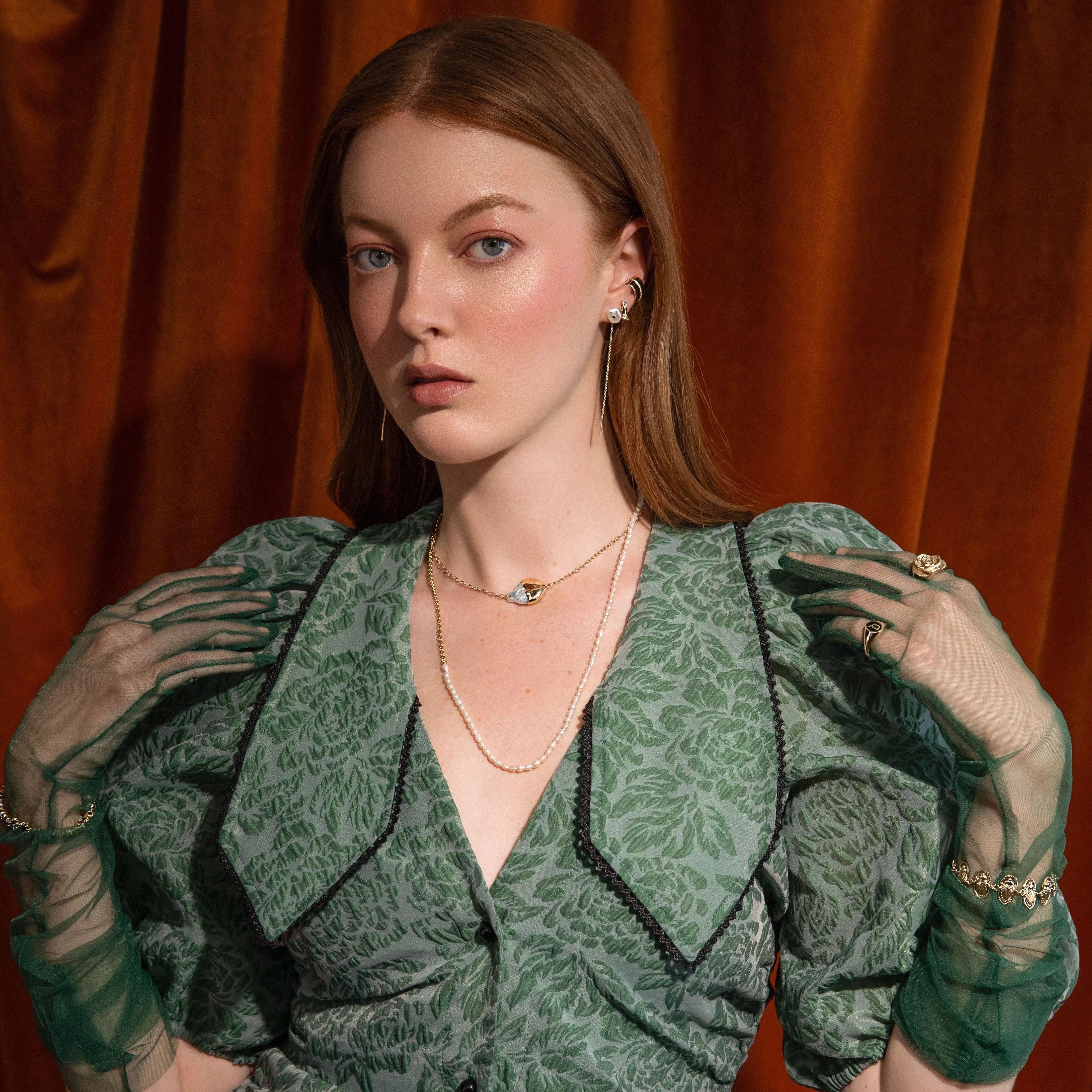 Single Gold-Dipped Pearl Choker sold by Marrow Fine product image thumbnail 4