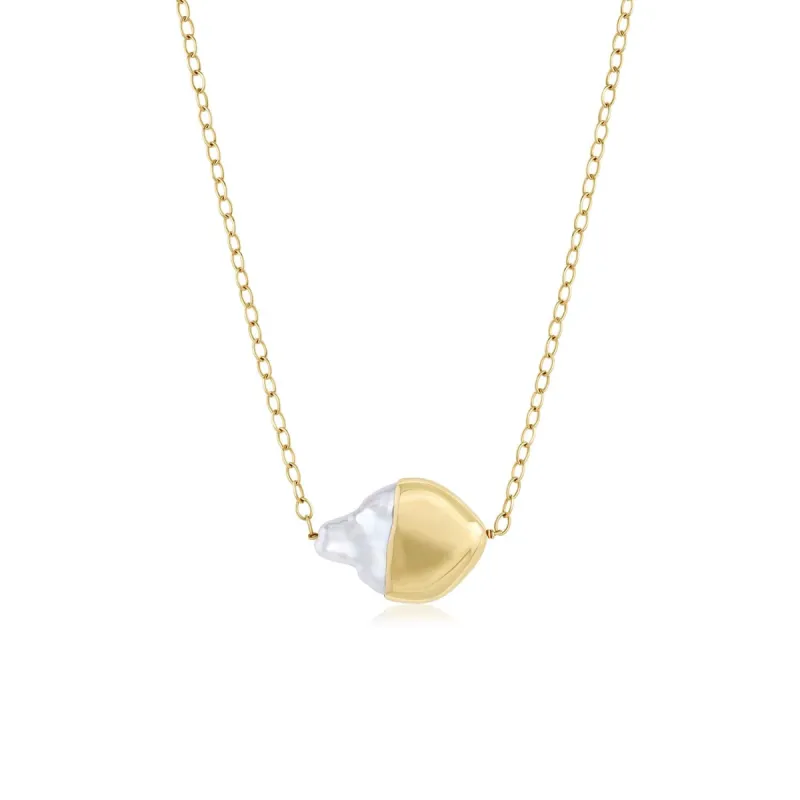 Single Gold-Dipped Pearl Choker sold by Marrow Fine