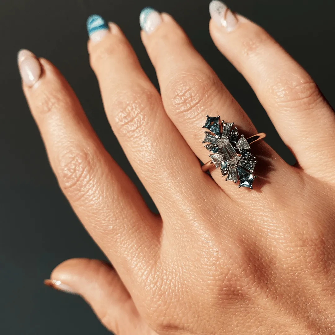 White Diamond Bullet Ballerina Ring sold by Marrow Fine product image thumbnail 4