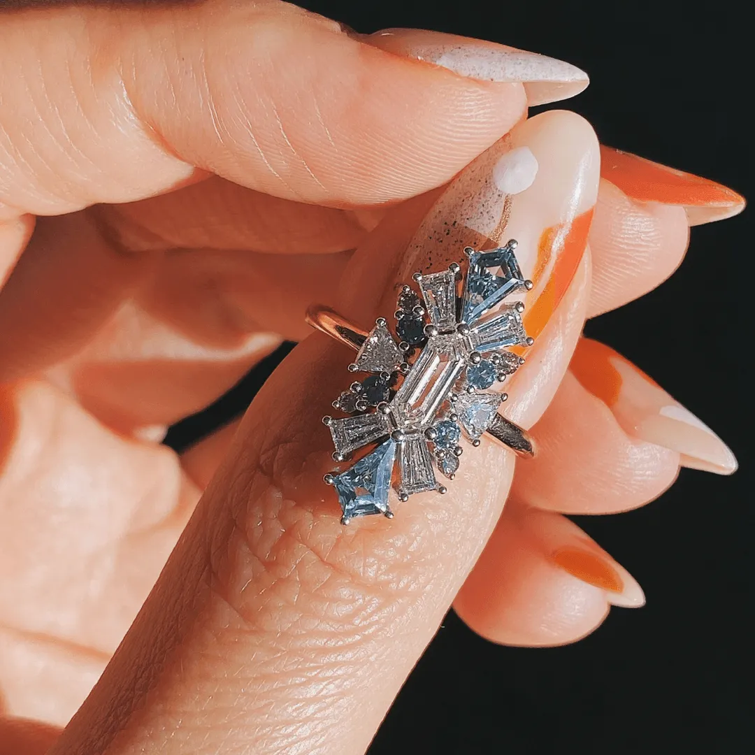 White Diamond Bullet Ballerina Ring sold by Marrow Fine product image thumbnail 3