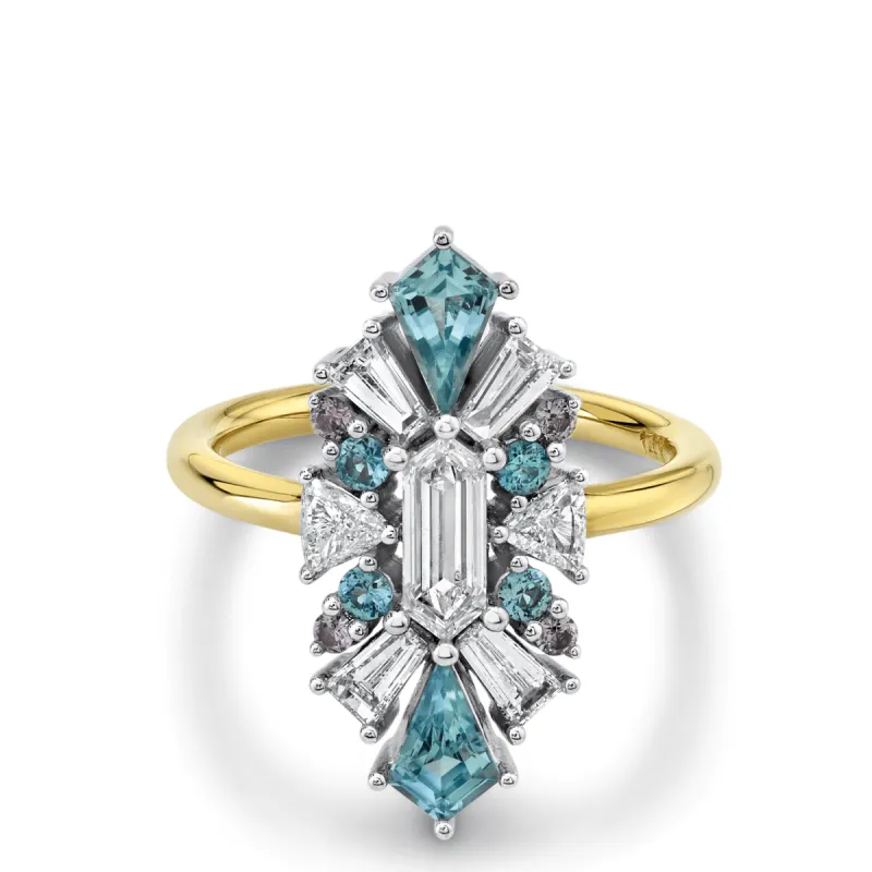 White Diamond Bullet Ballerina Ring sold by Marrow Fine