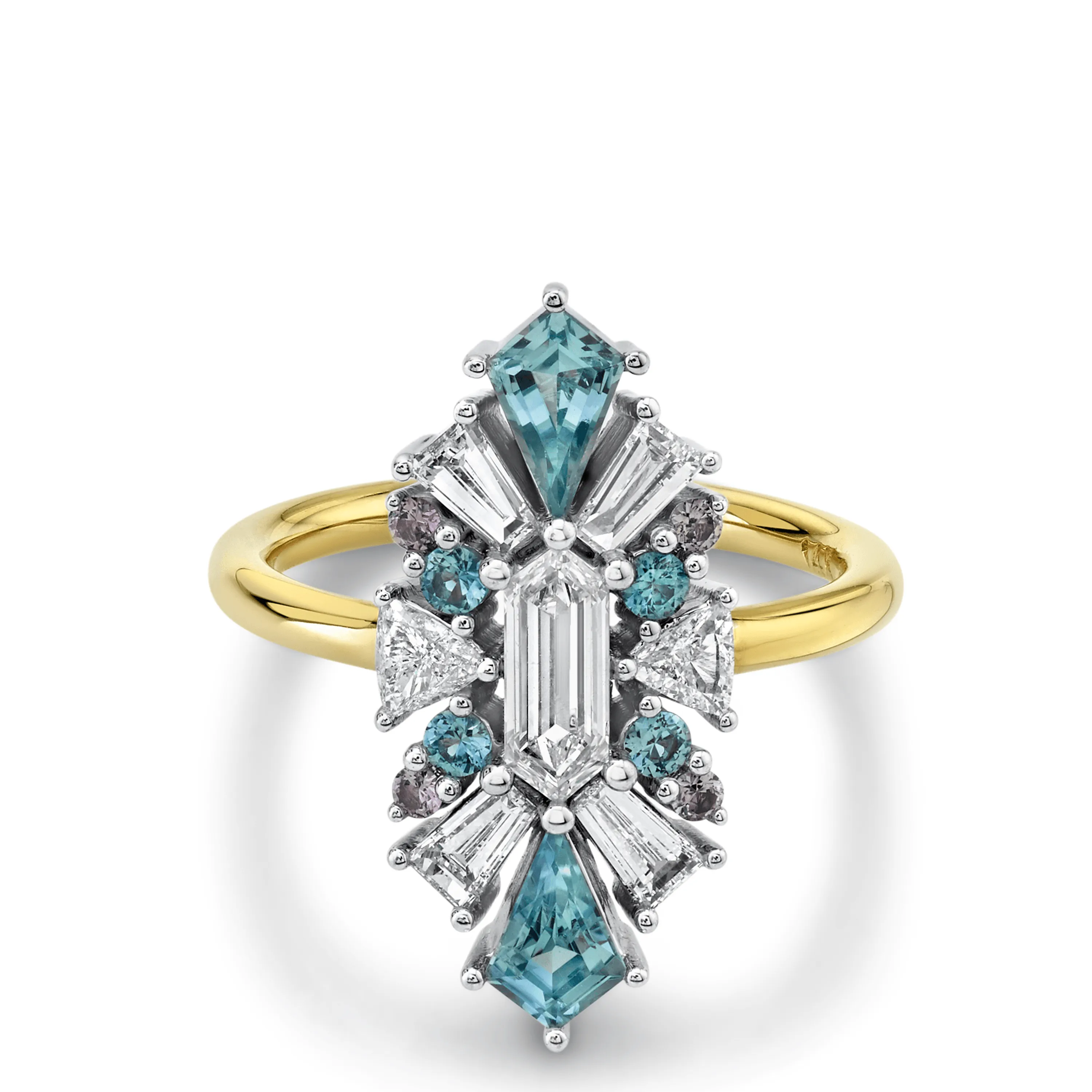 White Diamond Bullet Ballerina Ring sold by Marrow Fine