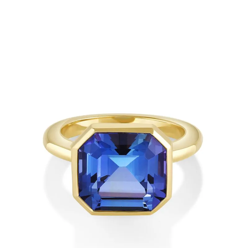 7.54ct Tanzanite Bezel Ring sold by Marrow Fine