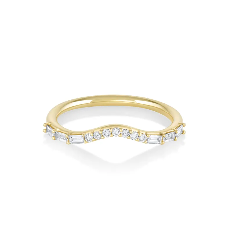 White Diamond Quinn Wave Band sold by Marrow Fine