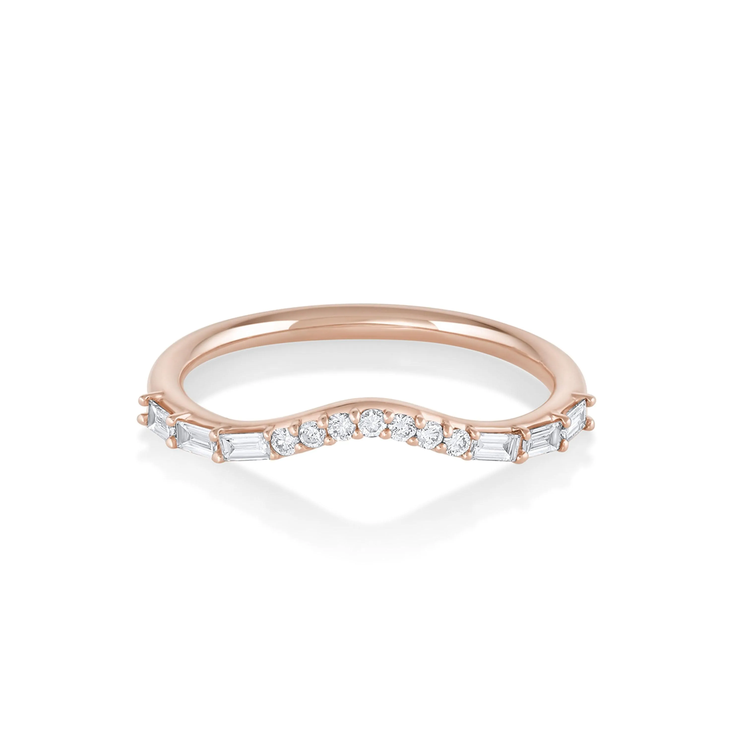 White Diamond Quinn Wave Band sold by Marrow Fine product image thumbnail 5