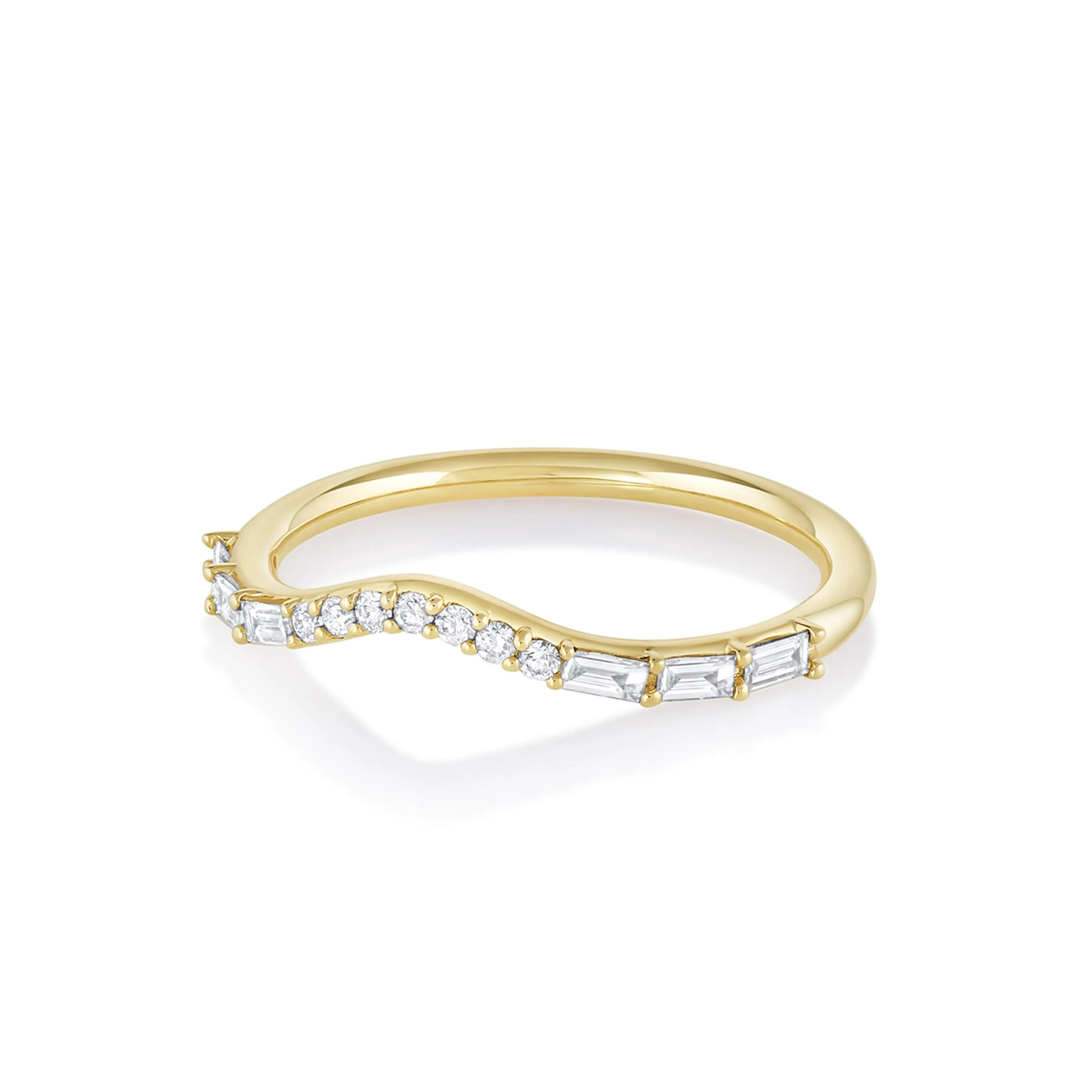 White Diamond Quinn Wave Band sold by Marrow Fine product image thumbnail 3