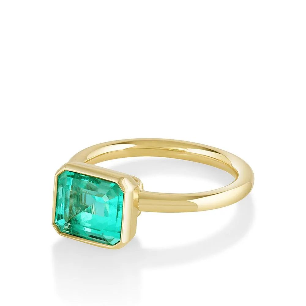2.72ct Emerald Bezel Ring sold by Marrow Fine product image thumbnail 2