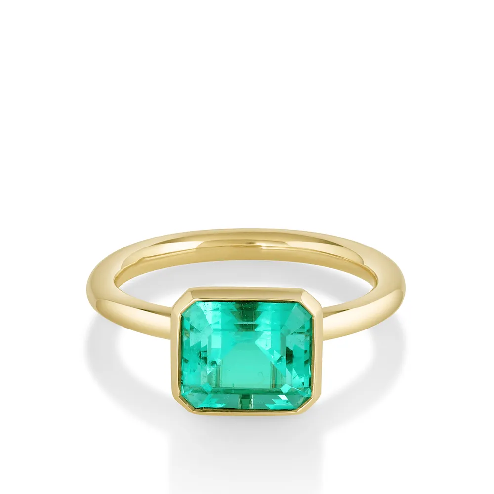 2.72ct Emerald Bezel Ring sold by Marrow Fine