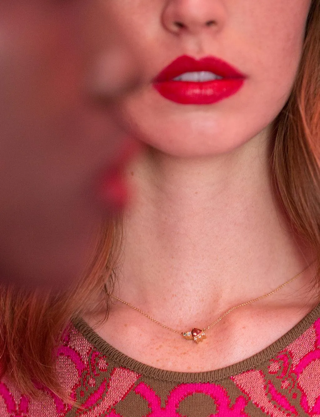 Sunstone Trillion Necklace sold by Marrow Fine product image thumbnail 2