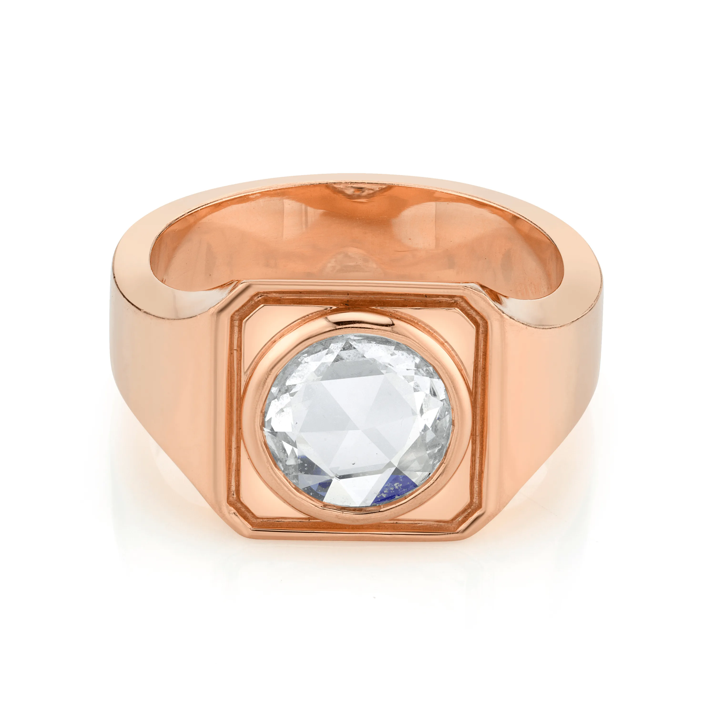 Men's Rose Cut Signet Ring sold by Marrow Fine product image thumbnail 4