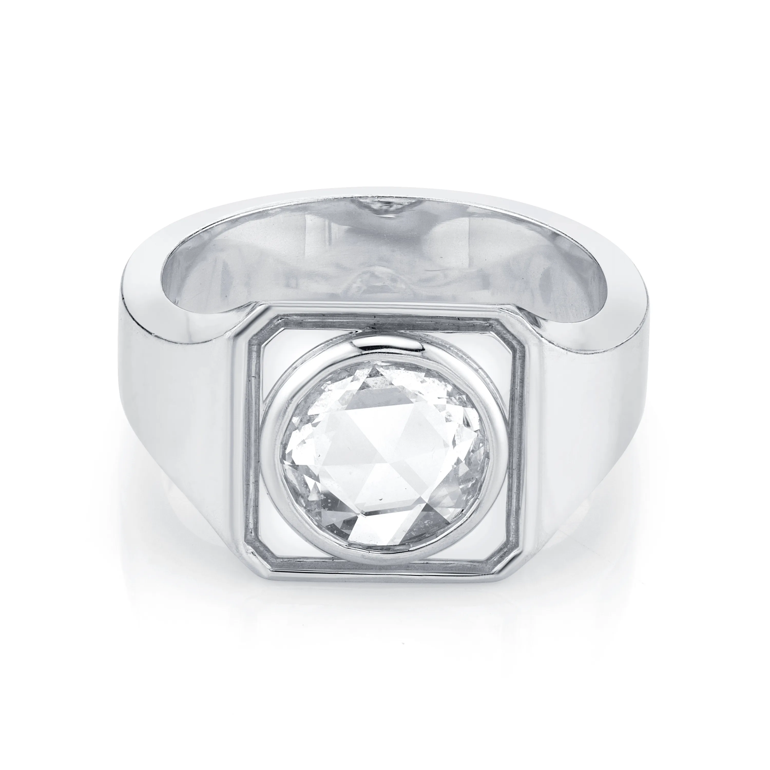 Men's Rose Cut Signet Ring sold by Marrow Fine product image thumbnail 3